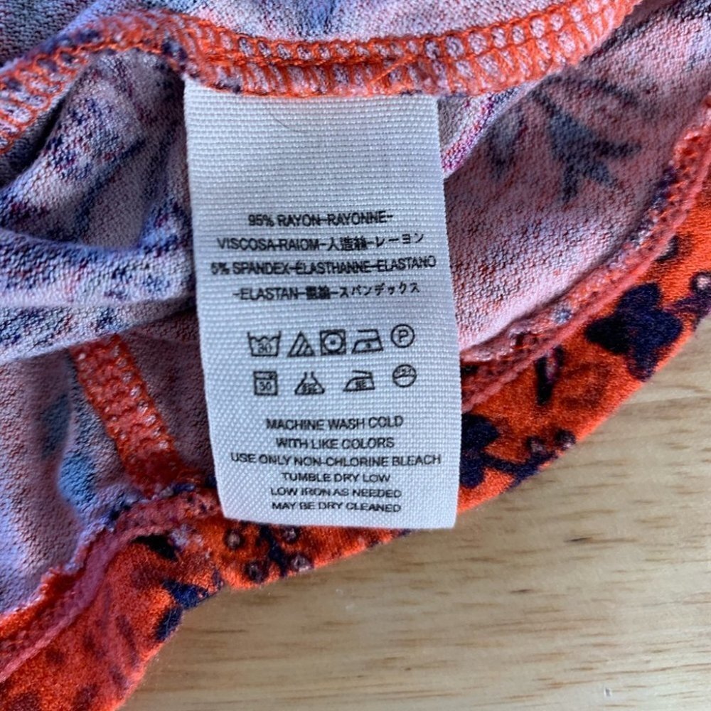 Free People Hear Me Roar Top Red Combo Size Large - Picture 7 of 11